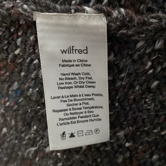 Aritzia Wilfred long wool, Alpaca, silk chunky knit cardigan vest - Picture 9 of 10